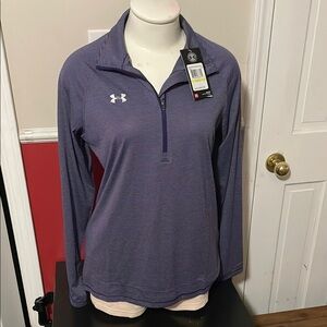 🎉NWT! Under Armour Purple Fitted Zippered Sweatshirt